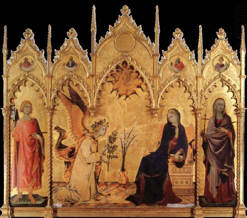 The annunciation with Two Saints, Simone Martini